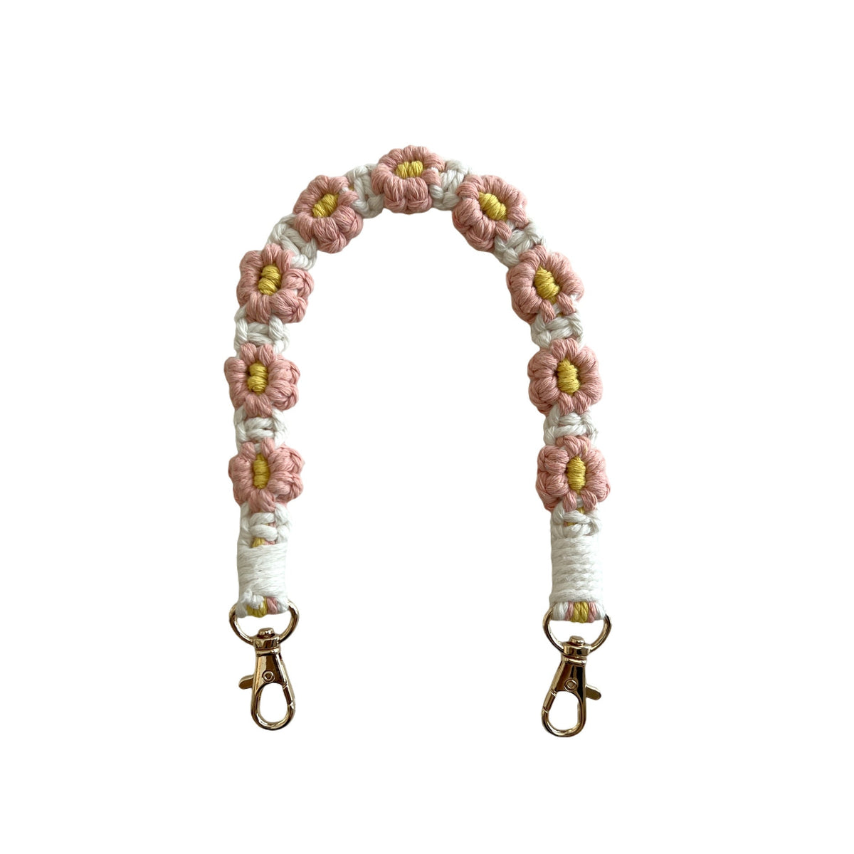Floral Macrame Keychain Strap | Thrascher