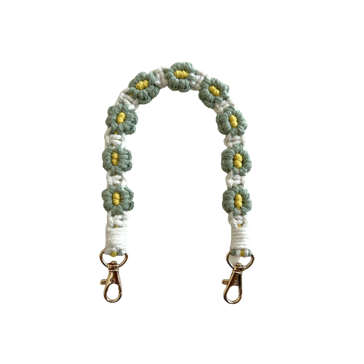 Floral Macrame Keychain Strap | Thrascher