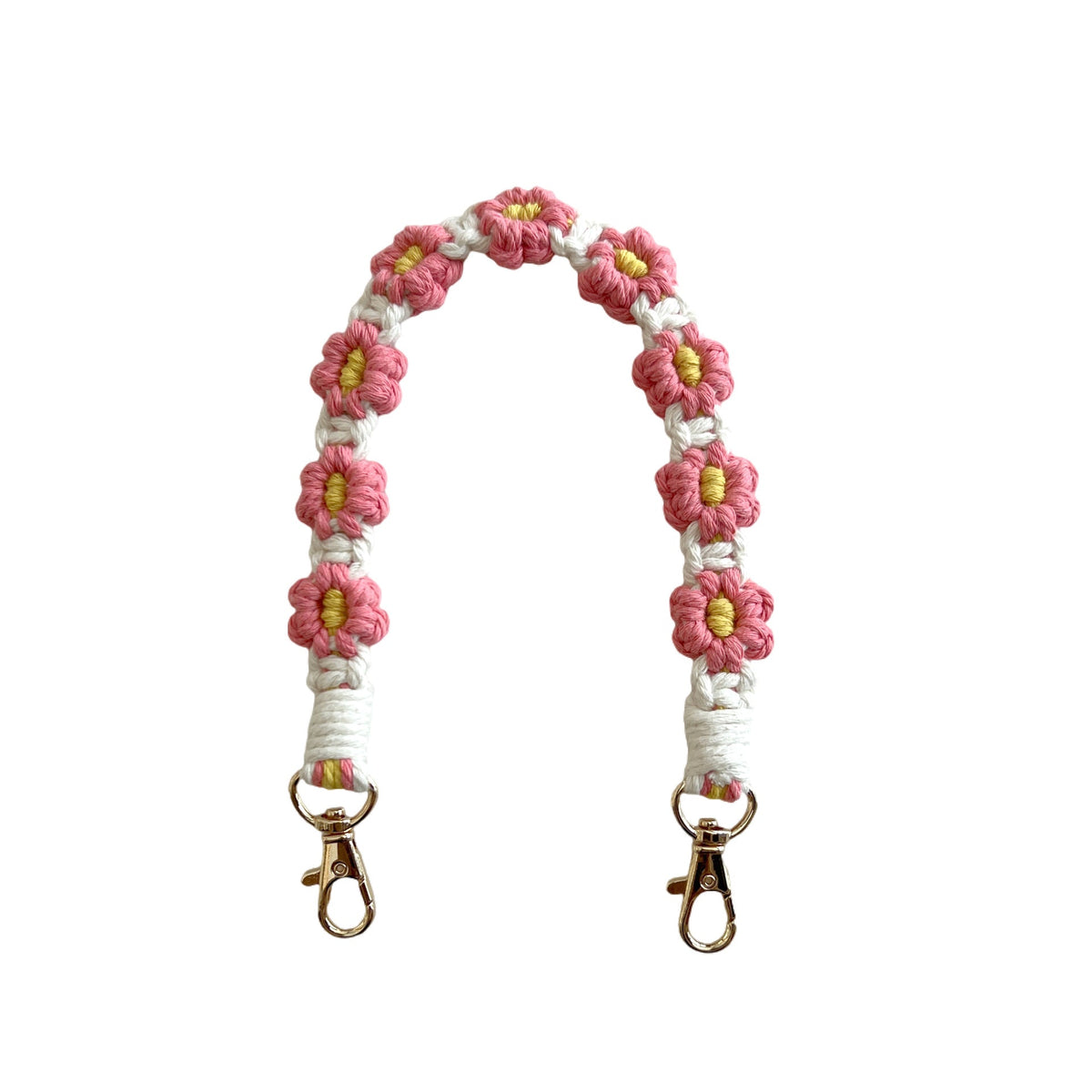 Floral Macrame Keychain Strap | Thrascher