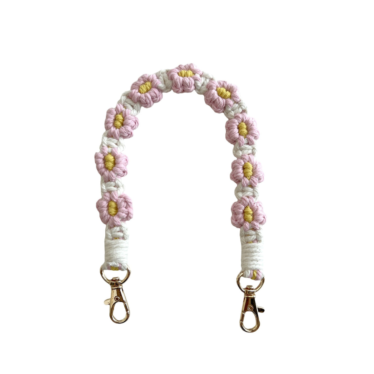 Floral Macrame Keychain Strap | Thrascher