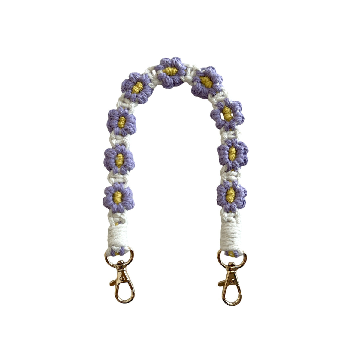 Floral Macrame Keychain Strap | Thrascher