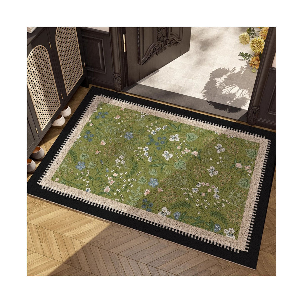 Floral Pattern Area Rug Non Slip | Thrascher