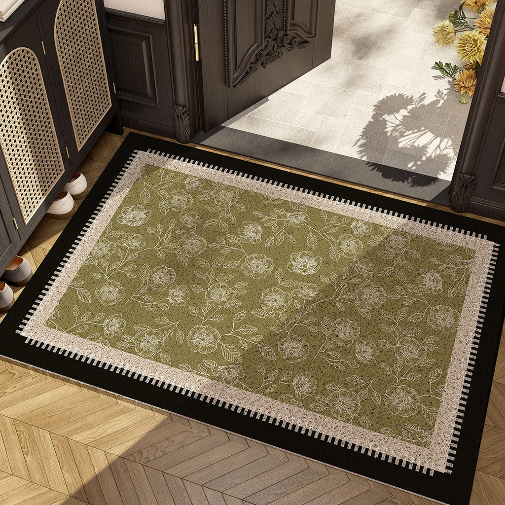 Floral Pattern Area Rug Non Slip | Thrascher