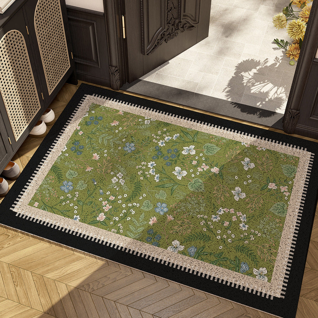 Floral Pattern Area Rug Non Slip | Thrascher
