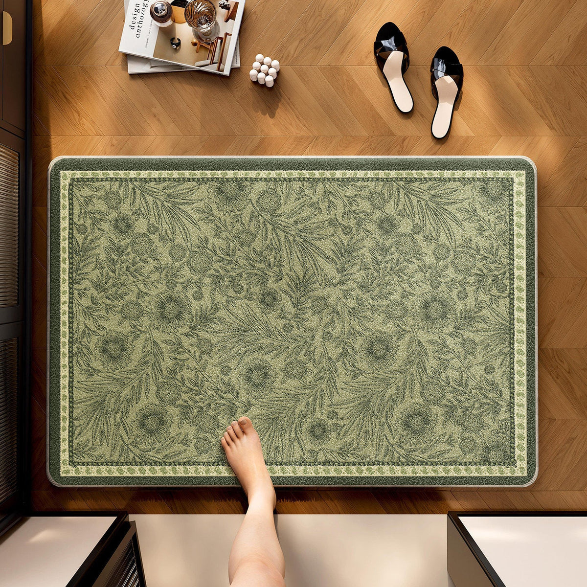 Floral Patterned Area Rug | Thrascher