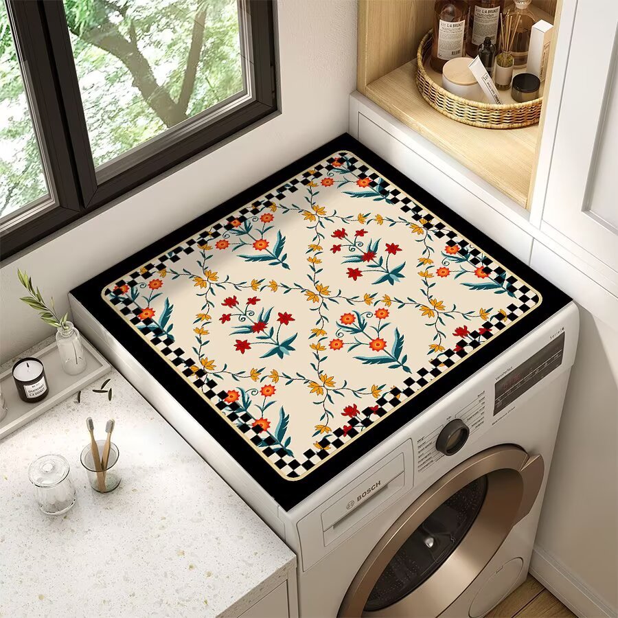 Floral Patterned Laundry Room Top Cover | Thrascher