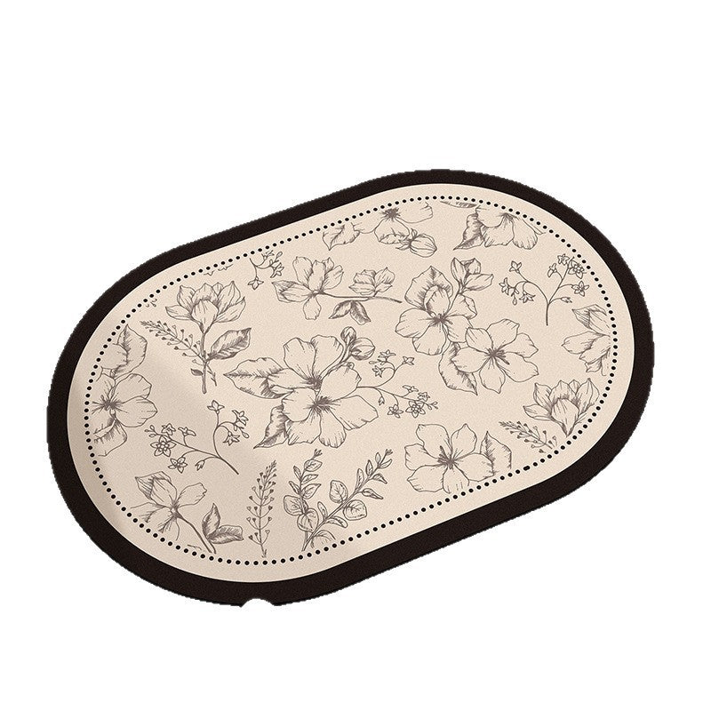 Floral-Printed Bath Runner | Thrascher