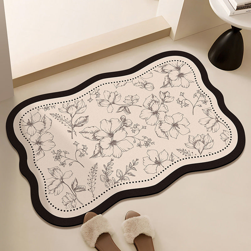 Floral-Printed Bath Runner | Thrascher