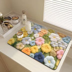 Floral-Themed Kitchen Mat | Thrascher