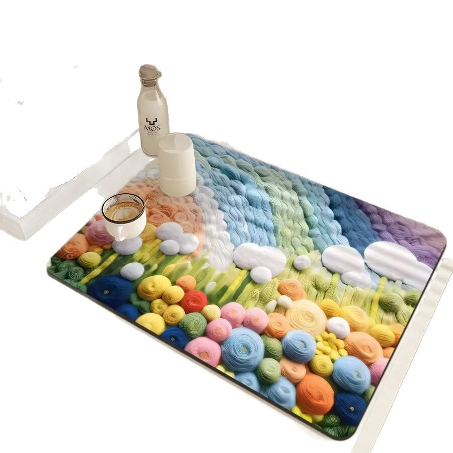 Floral-Themed Kitchen Mat | Thrascher