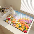 Floral-Themed Kitchen Mat | Thrascher