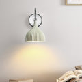 Fluted Drop-Shaped Ceramic Wall Lamp with Chrome Backplate | Thrascher