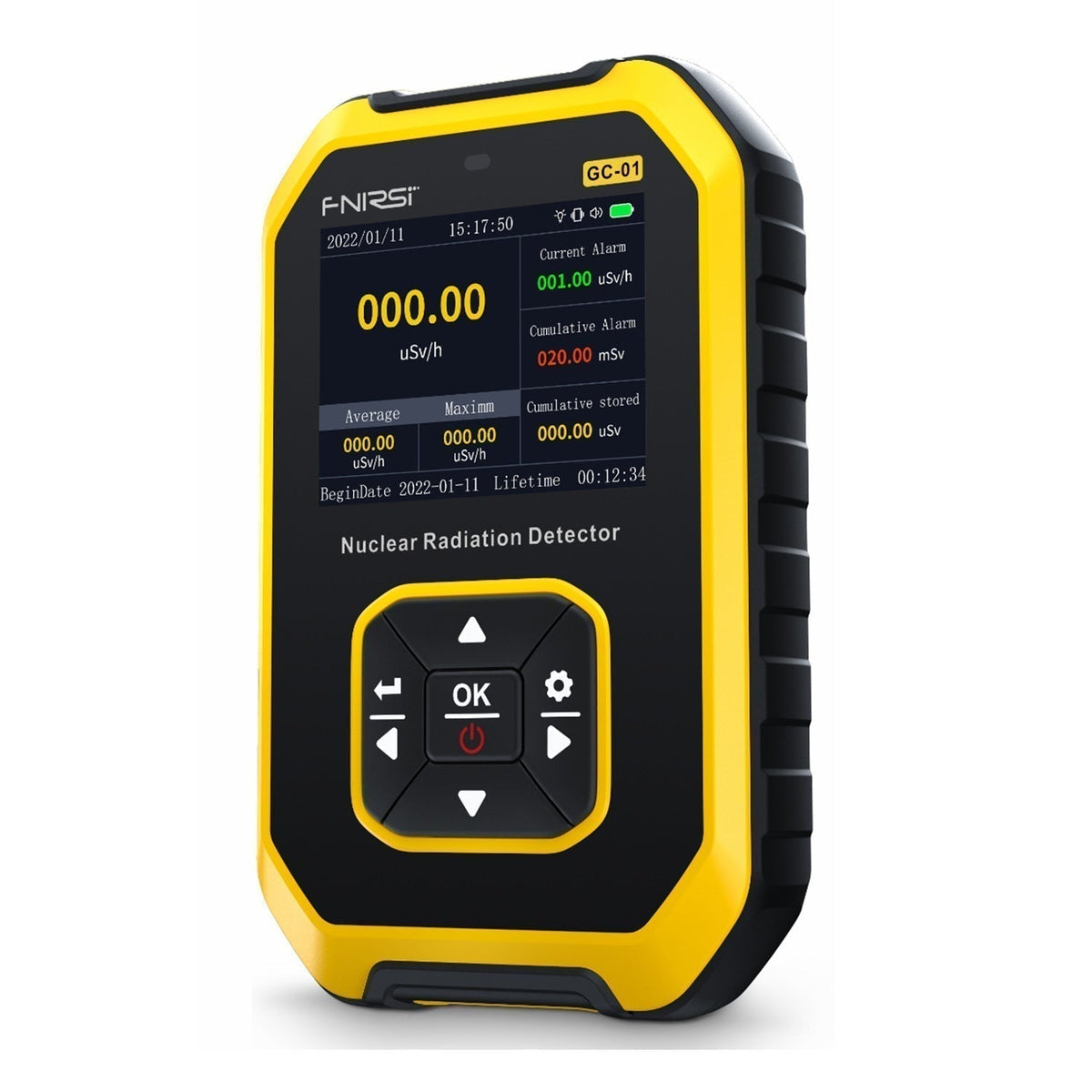 FNIRSI GC-01 Geiger Counter, Rechargeable Beta-Gamma Radiation Detector