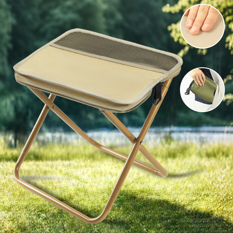 Foldable Backpack Stool, Carbon Steel Frame, 600D Oxford Seat, view 2