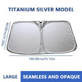 Foldable Car Windshield Sunshade, Silver Reflective Material, view 11