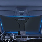 Foldable Car Windshield Sunshade, Silver Reflective Material, view 7