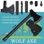 Foldable Multi-Tool Camping Axe, 17 in (43.18cm), Steel Handle, view 3