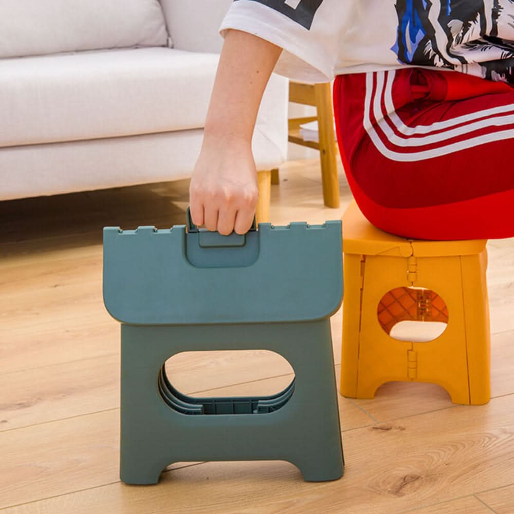 Foldable Plastic Step Stool with Handle for Adults and Kids, view 9