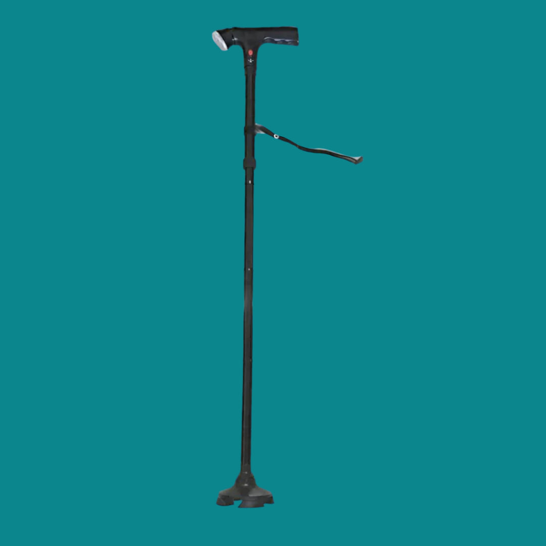 Folding Adjustable Aluminum Walking Cane with LED Light, 86–97 cm, view 2