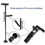 Folding Adjustable Aluminum Walking Cane with LED Light, 86–97 cm, view 3