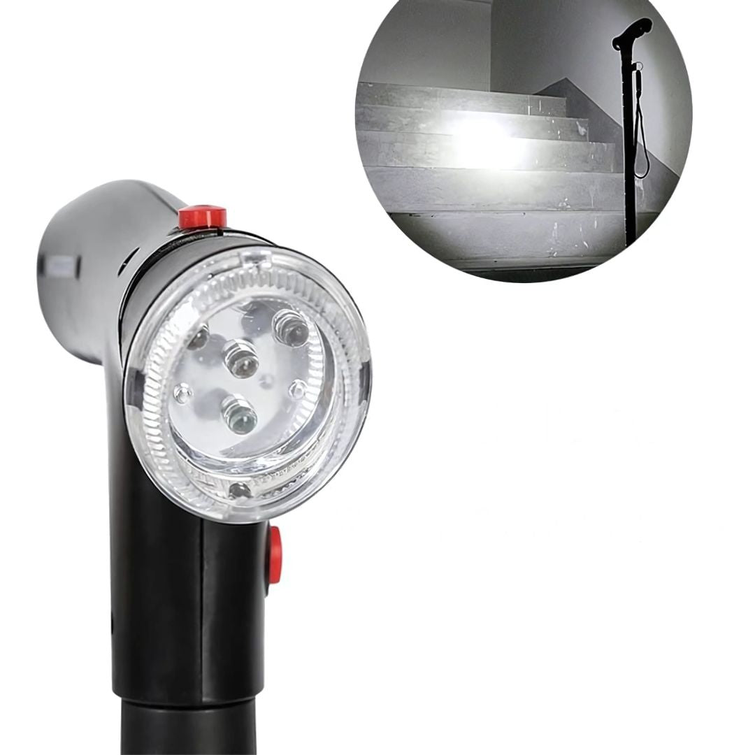 Folding Adjustable Aluminum Walking Cane with LED Light, 86–97 cm, view 4
