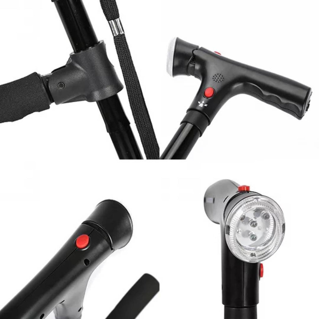 Folding Adjustable Aluminum Walking Cane with LED Light, 86–97 cm, view 5