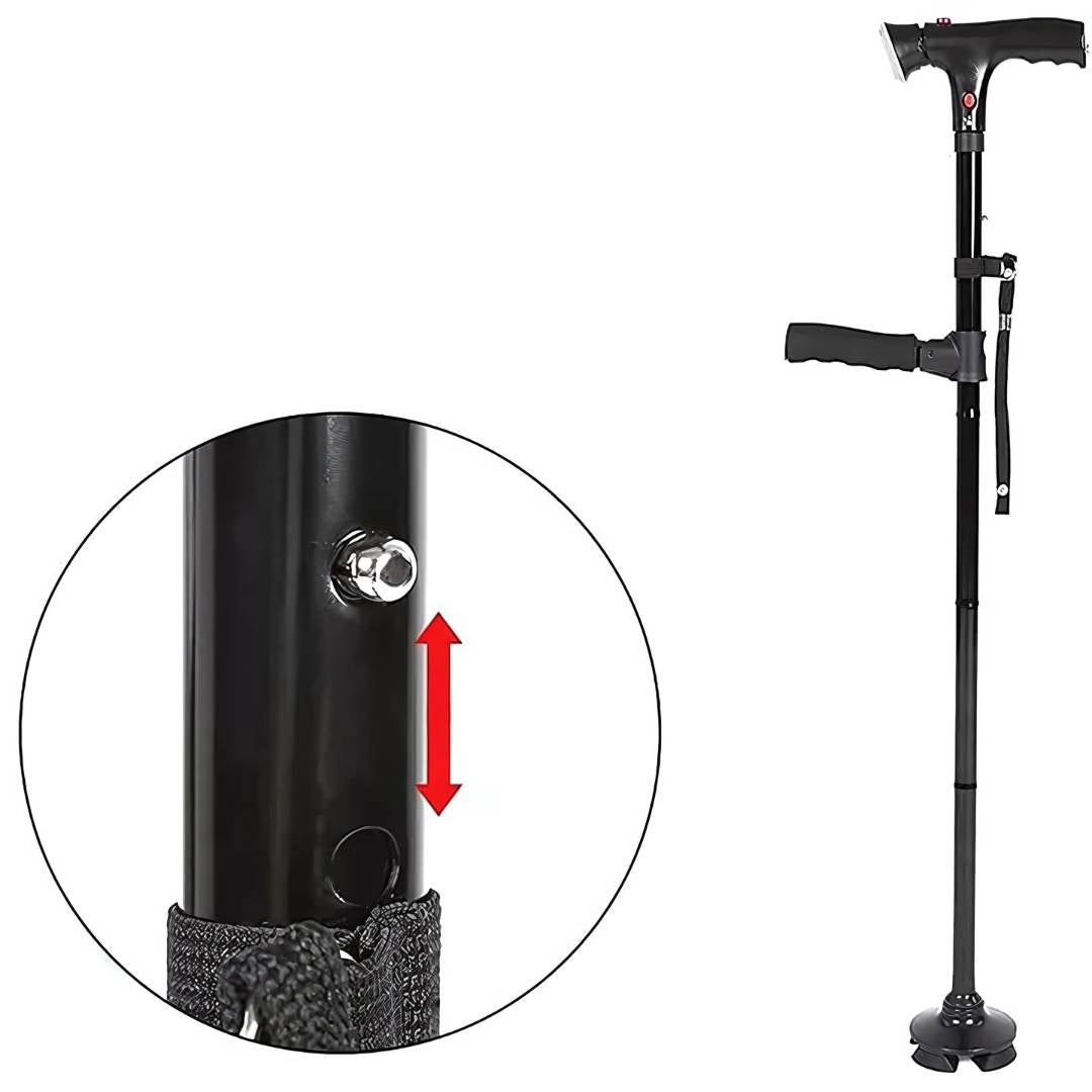 Folding Adjustable Aluminum Walking Cane with LED Light, 86–97 cm, view 6