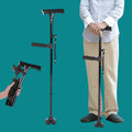 Folding Adjustable Aluminum Walking Cane with LED Light, 86–97 cm