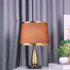 Framed Contemporary Metal and Fabric Table Lamp with Switch, view 2
