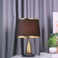 Framed Contemporary Metal and Fabric Table Lamp with Switch
