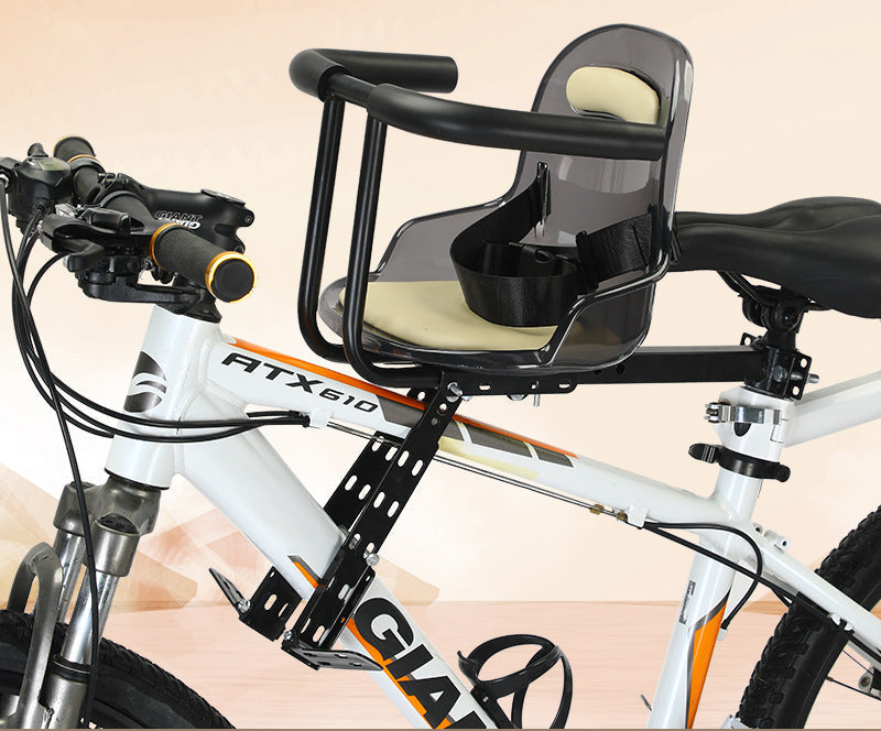 Front Bicycle Seat with Adjustable Universal Bracket and Padded Safety Harness, view 3