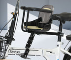 Front Bicycle Seat with Adjustable Universal Bracket and Padded Safety Harness