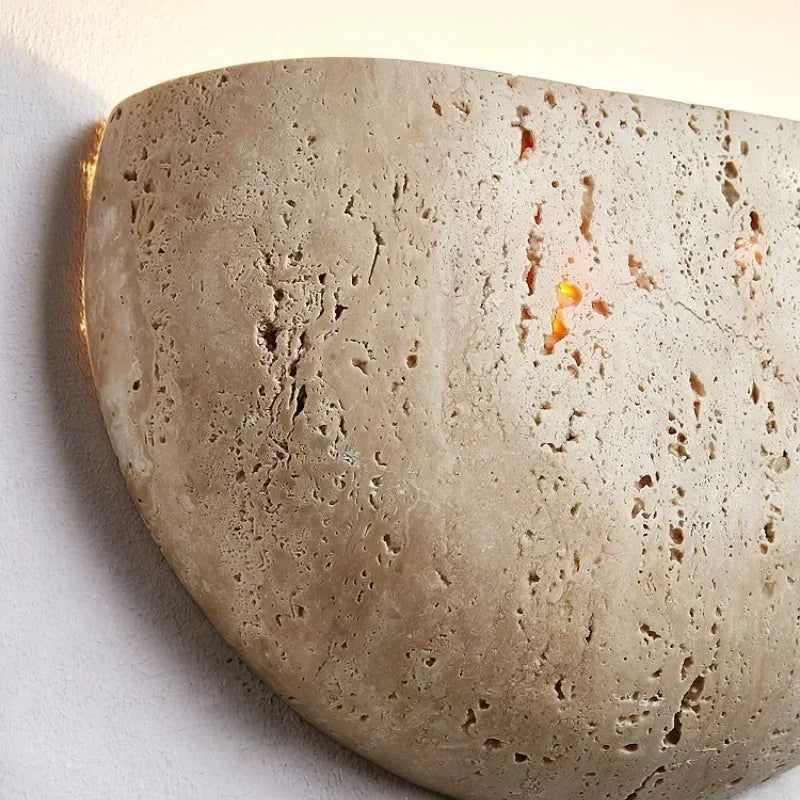 Frostcrest Travertine Wall Lamp