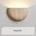 Frostcrest Travertine Wall Lamp