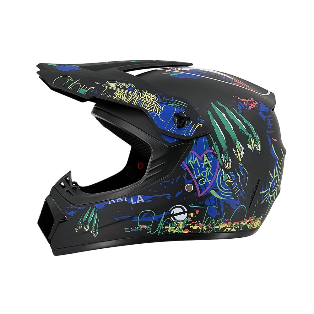 Full-Face Motocross Helmet with Extended Visor and Reinforced Chin Guard, view 51