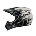 Full-Face Motocross Helmet with Extended Visor and Reinforced Chin Guard