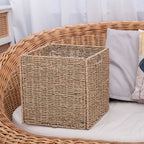 Functional Storage Basket with Natural Weave Pattern | Thrascher