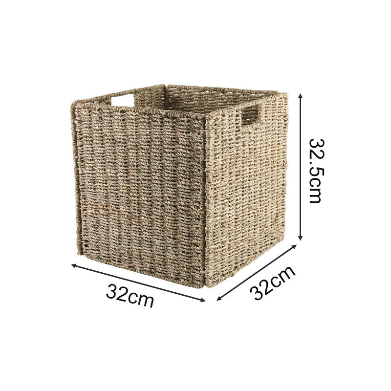 Functional Storage Basket with Natural Weave Pattern | Thrascher
