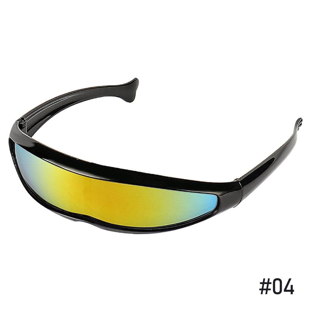 Futuristic Cyborg Cosplay Sunglasses, Plastic Frame, Polycarbonate Lenses