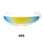 Futuristic Cyborg Cosplay Sunglasses, Plastic Frame, Polycarbonate Lenses