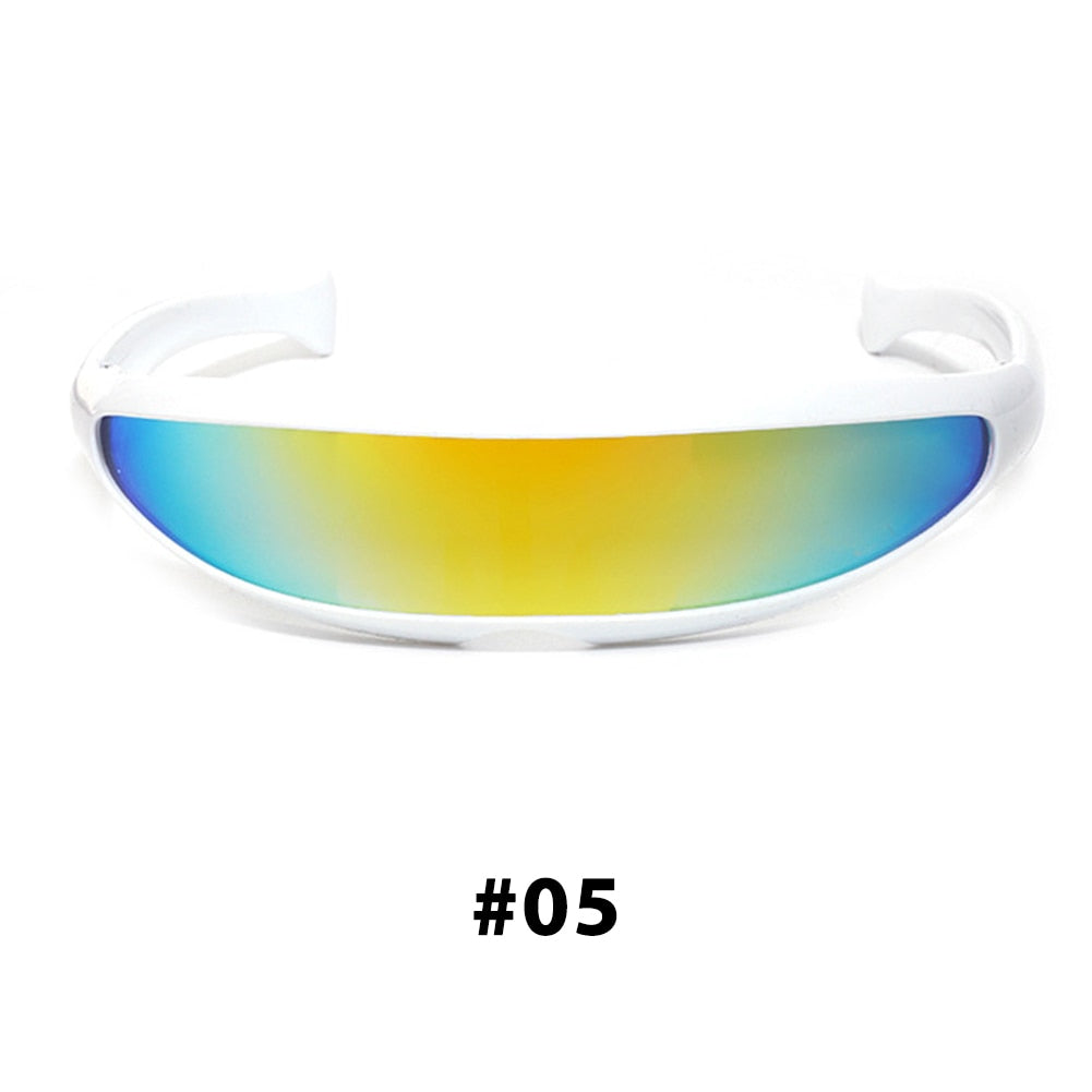 Futuristic Cyborg Cosplay Sunglasses, Plastic Frame, Polycarbonate Lenses