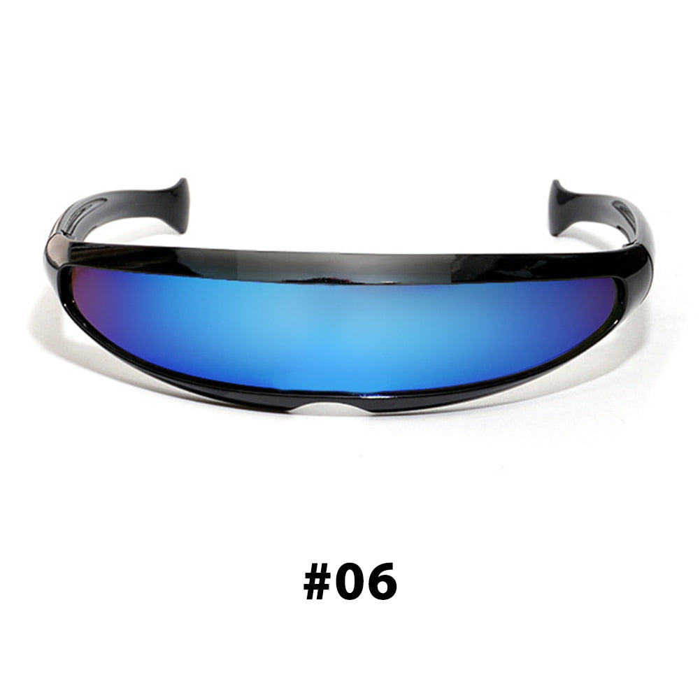 Futuristic Cyborg Cosplay Sunglasses, Plastic Frame, Polycarbonate Lenses