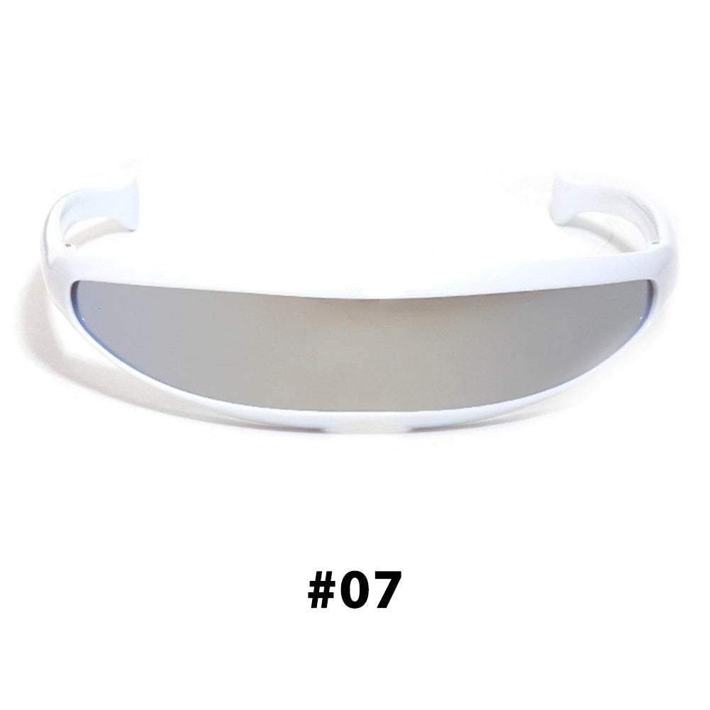 Futuristic Cyborg Cosplay Sunglasses, Plastic Frame, Polycarbonate Lenses