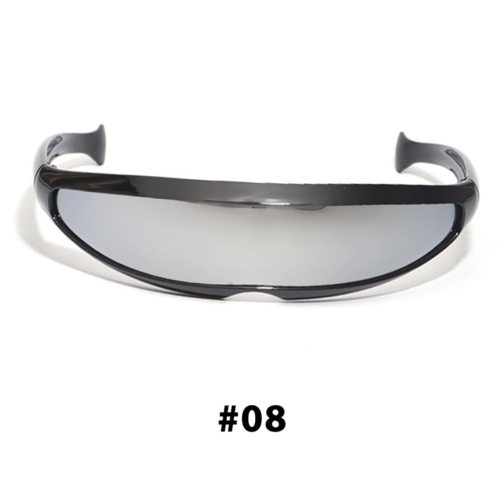 Futuristic Cyborg Cosplay Sunglasses, Plastic Frame, Polycarbonate Lenses