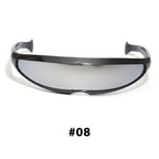 Futuristic Cyborg Cosplay Sunglasses, Plastic Frame, Polycarbonate Lenses