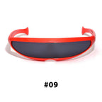 Futuristic Cyborg Cosplay Sunglasses, Plastic Frame, Polycarbonate Lenses