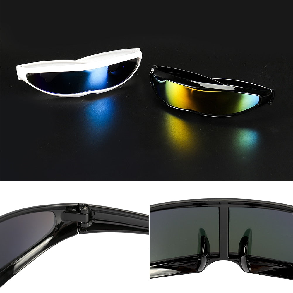 Futuristic Cyborg Cosplay Sunglasses, Plastic Frame, Polycarbonate Lenses