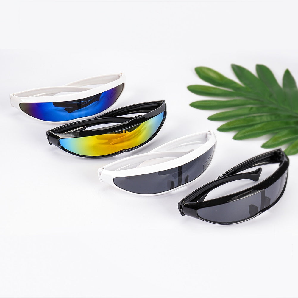 Futuristic Cyborg Cosplay Sunglasses, Plastic Frame, Polycarbonate Lenses