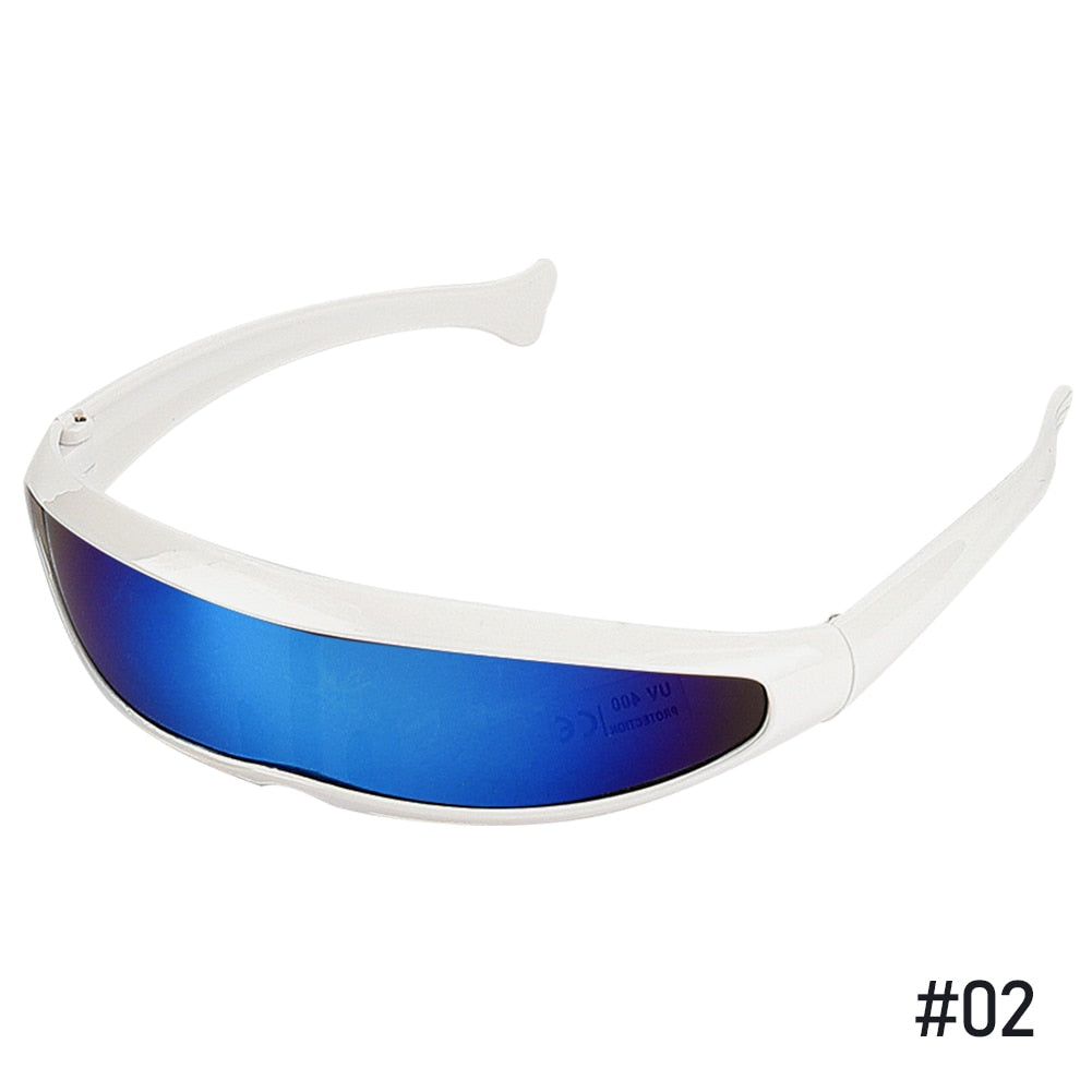 Futuristic Cyborg Cosplay Sunglasses, Plastic Frame, Polycarbonate Lenses