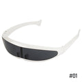 Futuristic Cyborg Cosplay Sunglasses, Plastic Frame, Polycarbonate Lenses